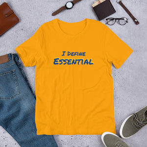 Essential (t-shirt: blue type w/yellow)