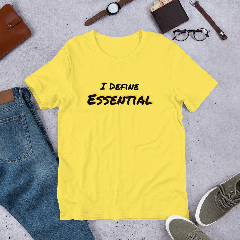 Essential (t-shirt: black type w/yellow)