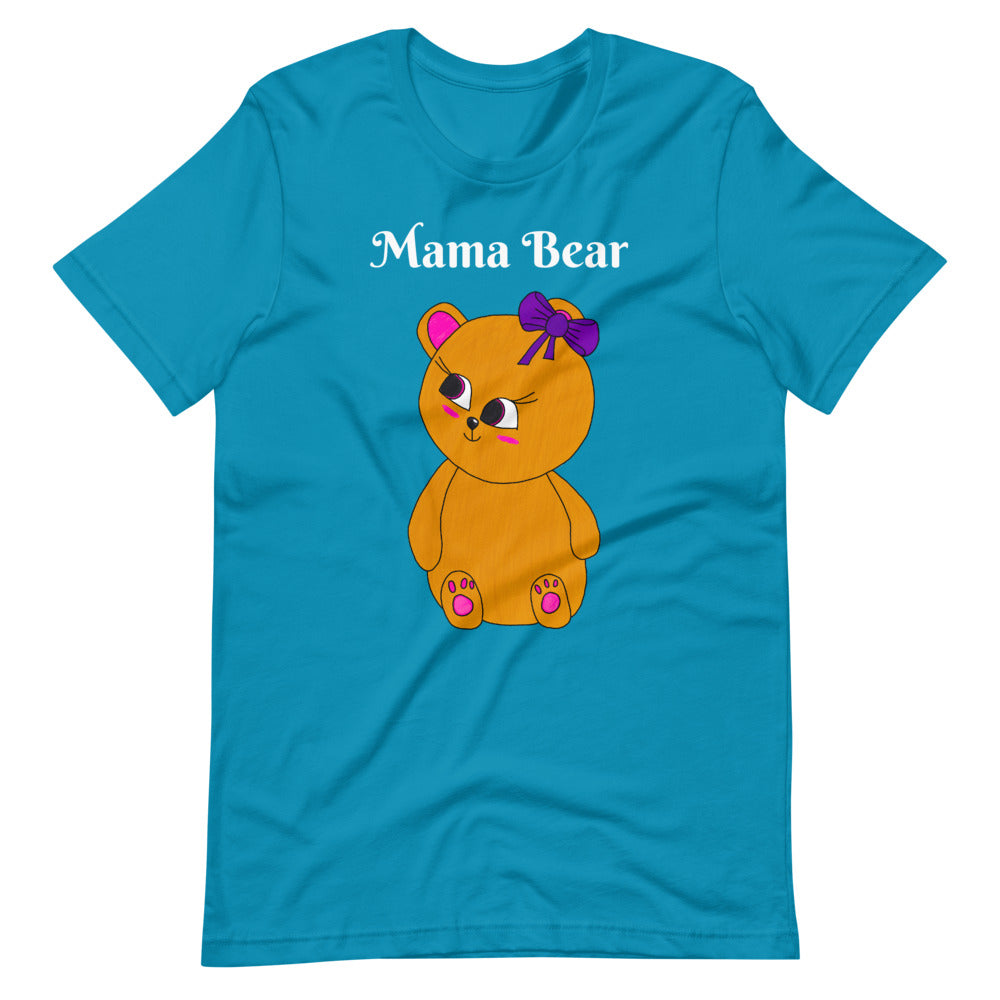 A Mama Bear with white type