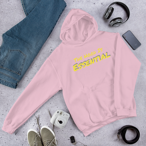 Essential (heavy hoodie with yellow type)