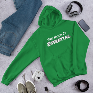 Essential ( heavy hoodie with white type)