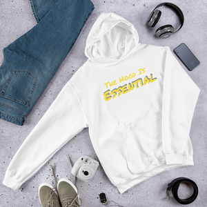 Essential (heavy hoodie with yellow type)