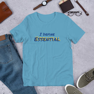 Essential (t-shirt: blue type w/yellow)