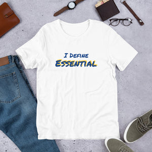 Essential (t-shirt: blue type w/yellow)