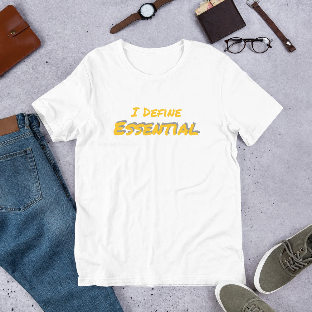 Essential (t-shirt: yellow type w/gray)